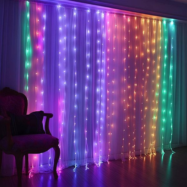 Curtain String Lights For Indoor Outdoor Bedroom App & Remote