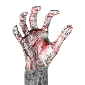 Halloween Props 4-Pair Zombie Hands With Stakes Scary Decor