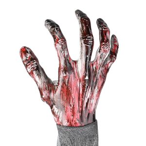 Halloween Props 4-Pair Zombie Hands With Stakes Scary Decor