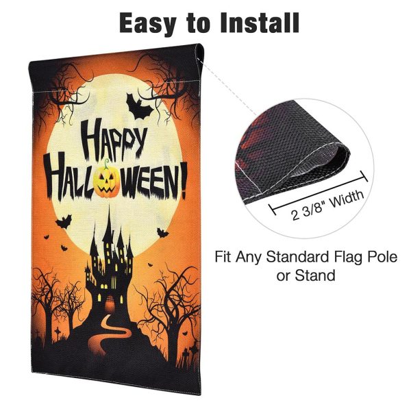 Halloween Flag Garden Yard Decorative Flag 12X18