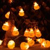 Halloween Fairy Light Orange Pumpkin With Hat 10Ft