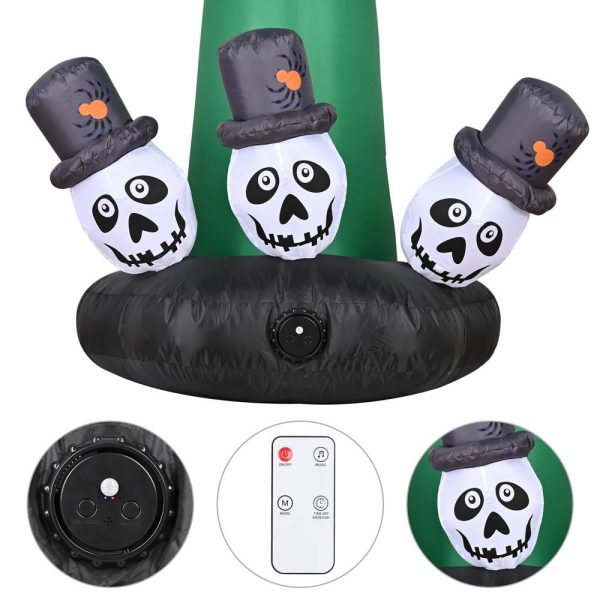 6Ft Halloween Inflatables Monster Hand Eyeball Color Changing