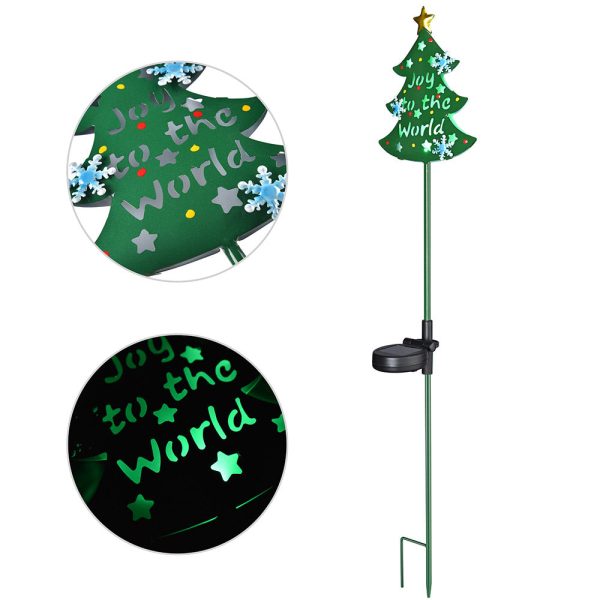 Solar Christmas Tree Stake Lights 2Ct/Pack