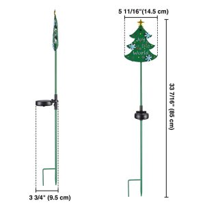 Solar Christmas Tree Stake Lights 2Ct/Pack