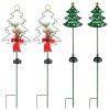 Solar Christmas Tree Stake Lights 2Ct/Pack