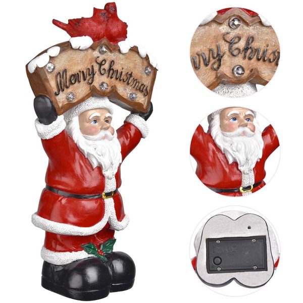 Christmas Figurine With Led Lights (Santa Snowman Optional)