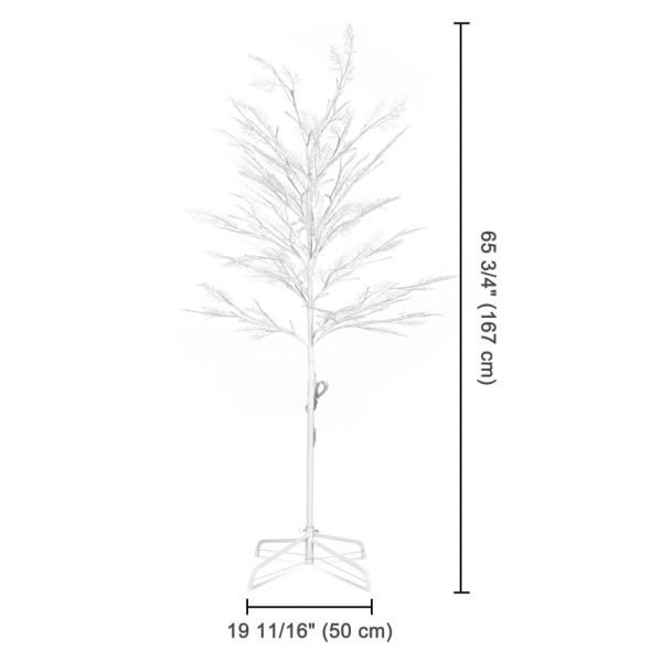 Artificial Tree Pre-Lit Faux Birch Tree Usb & Remote