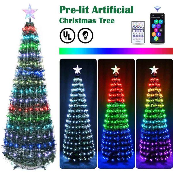 Artificial Christmas Tree Multi-Color Changing App Control