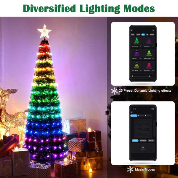 Artificial Christmas Tree Multi-Color Changing App Control