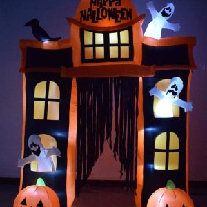 Spooky House Yard Inflatable 10' Tall |Decoration For Home/Yard/Lawn/Halloween Party