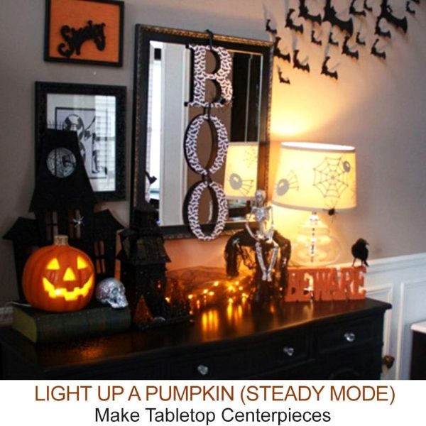 Home Most 4-Pack Halloween Led Pumpkin Lights Battery Operated - Orange Pumpkin Lights With Timer And Remote Halloween Decor - Halloween Jack-O-Lantern Decoration Outdoor - Flameless Pumpkin Candles