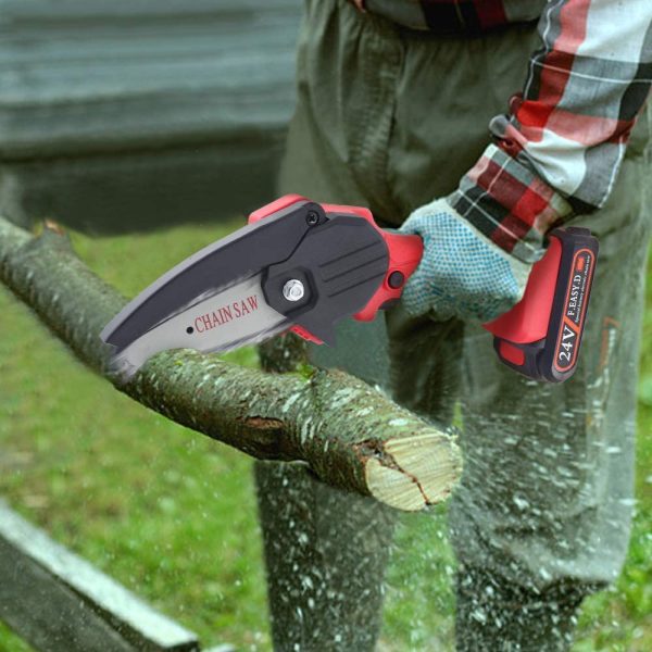 Small Handheld Battery Operated Electric Cordless Chainsaw