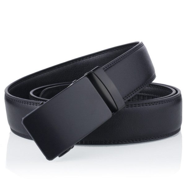 Black Sliding Buckle Men'S Belt