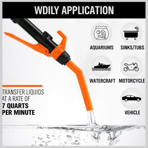 Powered Battery Liquid Transfer Pump, 2.2Gpm, Water & Fuel Transfer Pump