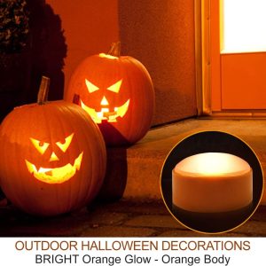 Home Most 4-Pack Halloween Led Pumpkin Lights Battery Operated - Orange Pumpkin Lights With Timer And Remote Halloween Decor - Halloween Jack-O-Lantern Decoration Outdoor - Flameless Pumpkin Candles