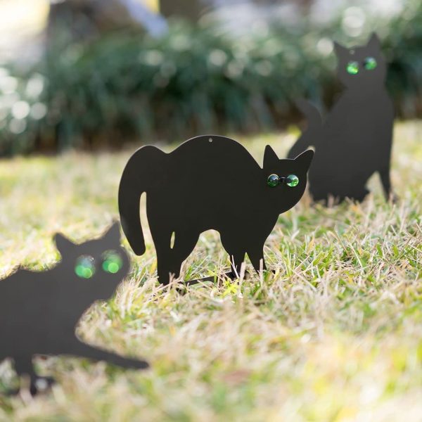 Black Cat Decorative Metal Garden Decorative Statues