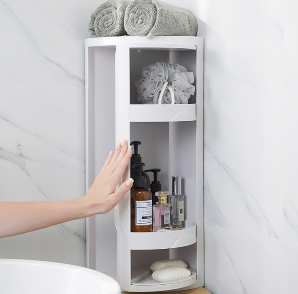 Bathroom Rotatable Corner Storage Rack