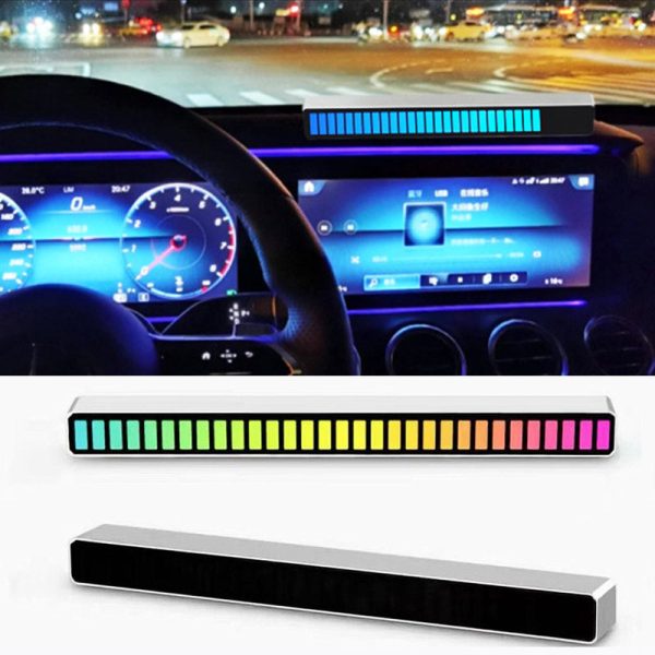 Car Sound Control Light Rgb Voice-Activated Music Rhythm Ambient Light