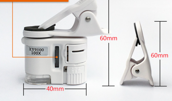 Digital Microscope Camera For Cell Phone With Led Light