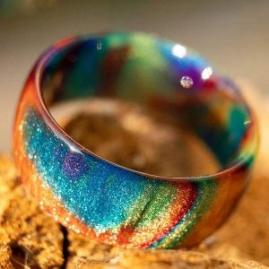 (Colorful) Colored Milky Way Opal Ring