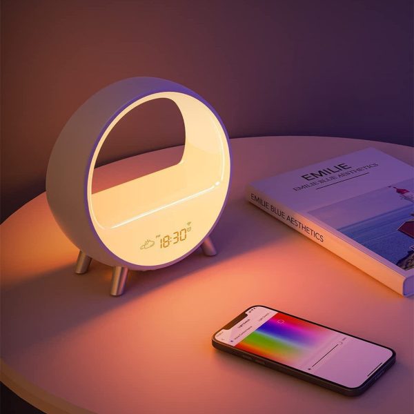 Atmosphere Lamp Bluetooth Speaker Smart Alarm Clock Night Light Wake Up Light Sunrise Sunset Lamp