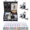 Tattoo Kit 2 Machine Lcd Power Supply 40 Ink W/ Case