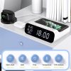 15W Three-In-One Wireless Charger Multi Alarm Clock Thermometer Fast Charging Station