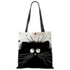 Reusable Tote Cute Cats Print Grocery Storage Bag