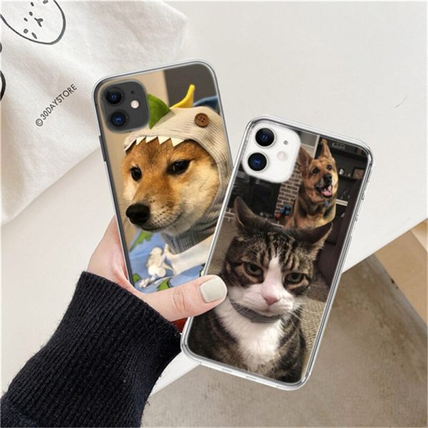 Shiba & Cat Design Phone Case