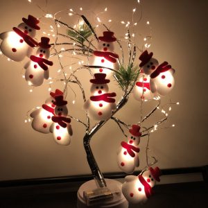 Christmas Decoration Snowman Led String Lights Garland Xmas Fairy Lights Decor