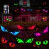 [Remote Contrrol & Timer] 6 Pairs Halloween Decorations Outdoor Glowing Spooky Eyes Lights Halloween Eyes Lights 12 Modes 10 Colors Battery Operated Outdoor Halloween Decorations For Bush Porch Yard