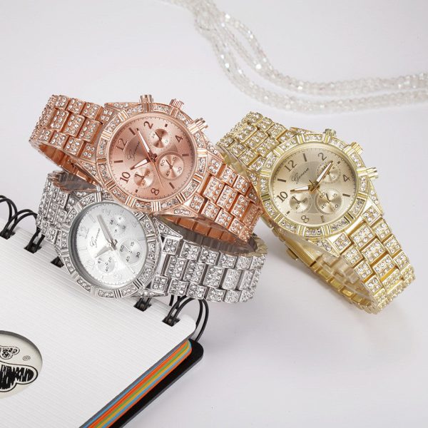 Crystal Quartz Stainless Steel Analog Wrist Watch