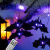 Bohon Halloween Lights String 30 Leds Bat Fairy Lights With Remote 12 Lighting Modes Battery Operated String Lights For Outdoor Indoor Party Patio Halloween Decoration