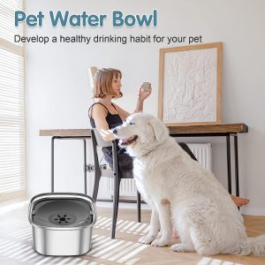 Splashshield Spill Proof Water Bowl For Large Dogs