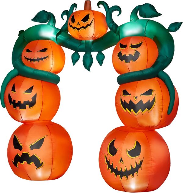 Spirit Halloween 9Ft Light-Up Jack-O'-Lantern Inflatable Archway Decoration