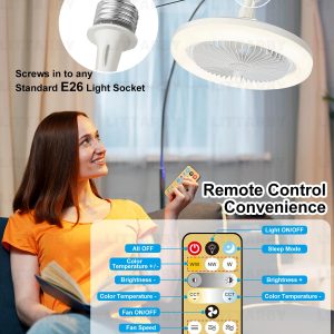 Instabreeze Socket Fan Light