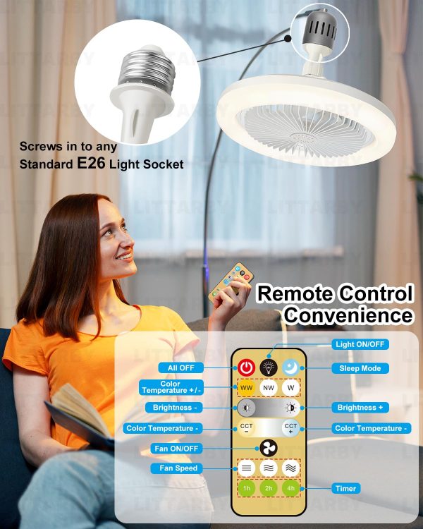 Instabreeze Socket Fan Light