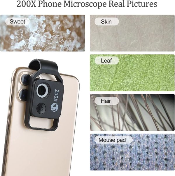 Zoom 200X Phone Microscope