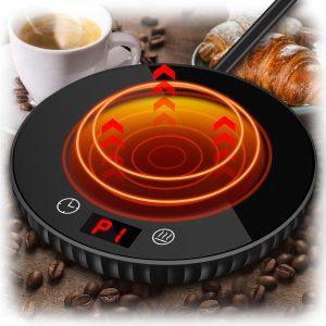 Coffee Mug Warmer, Coffee Warmer With 2 Temp Settings, Candle Warmer W/Auto Shut &1-12H Timer, Coffee Warmer For Desk Home Office, Coffee Cup Warmer For Coffee, Beverage, Milk, Tea, Chocolate