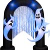 9' Gemmy Airblown Halloween Lightshow Short Circuit Ghost Archway Yard Decoration 550316