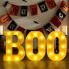 Diydec Halloween Decorations-3 Led Marquee Light Up Letters Sign Boo Halloween Letter Lights For Home Indoor Kitchen Fireplace Party Table Decor Supplies