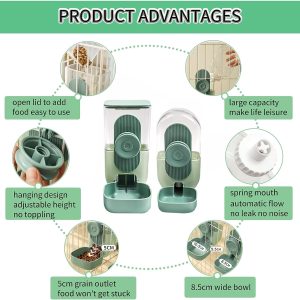 Cageserve Water And Food Feeder Set