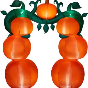 Spirit Halloween 9Ft Light-Up Jack-O'-Lantern Inflatable Archway Decoration