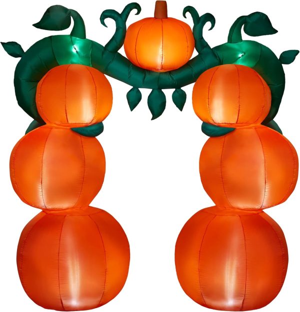 Spirit Halloween 9Ft Light-Up Jack-O'-Lantern Inflatable Archway Decoration