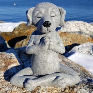 Zen Meditating Buddha Dog Statue Buddha