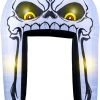 Fun Costumes 9.5Ft Skull Archway Inflatable Outdoor Decoration, White Scary Creepy Light-Up Airblown Halloween Display Decor