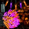 Joomer Orange Purple Halloween Lights,Battery Operated 33Ft 100 Led Mini String Lights Waterproof Halloween Lights With 8 Modes & Timer Function For Halloween Decorations