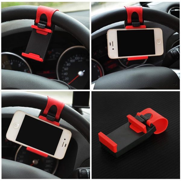 Car Steering Wheel Clip Mount Phone Holder