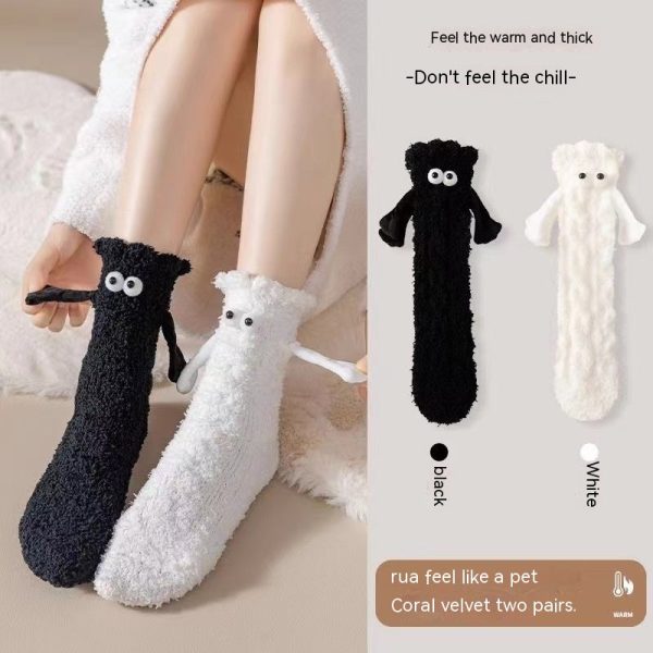 Women'S Fashionable Warm Coral Fleece Tube Socks