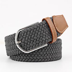 Casual Stretch Braided Canvas Belt Needle Buckle